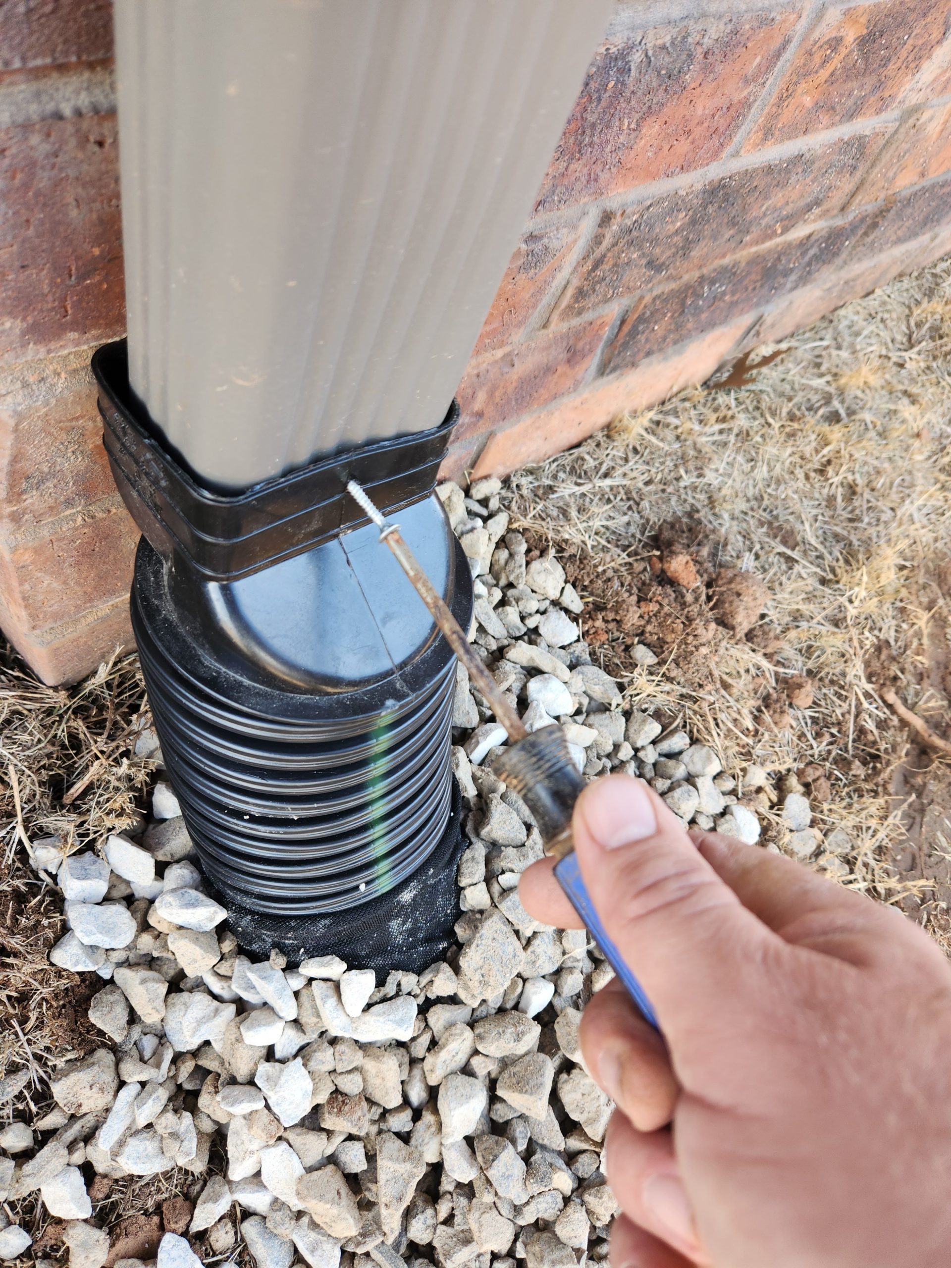 Connecting Gutter to french Drain